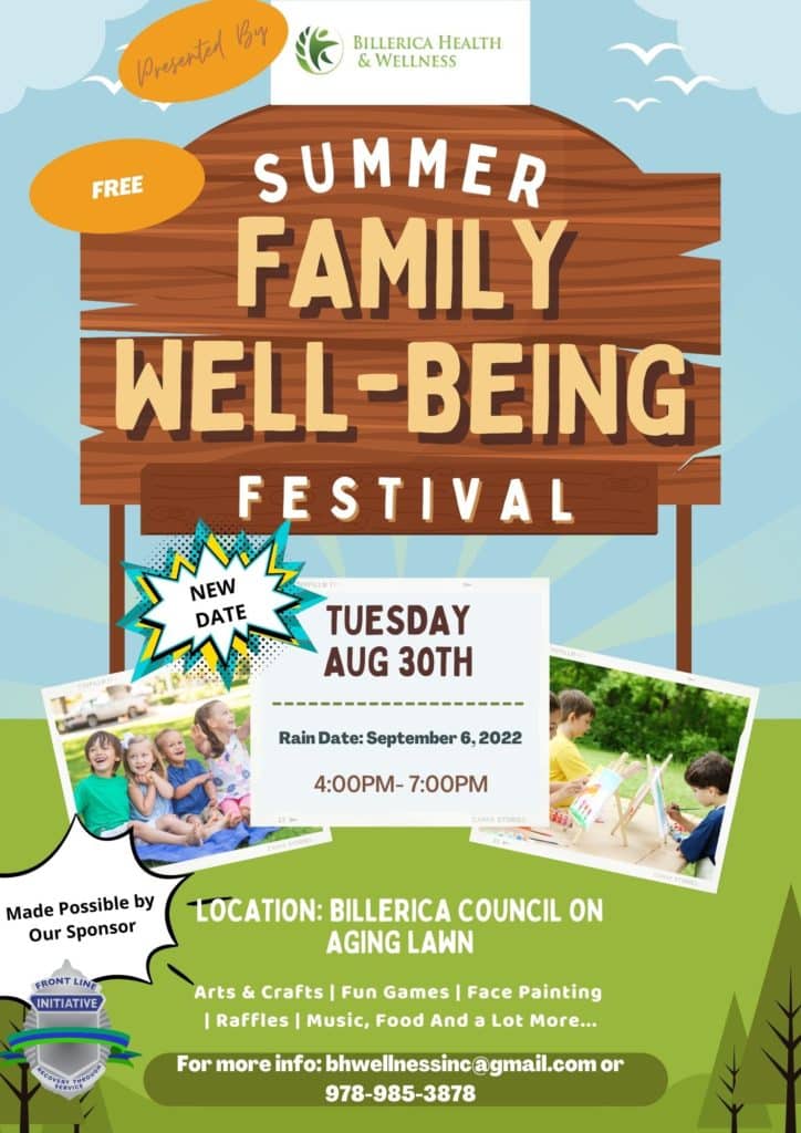 Front Line Initiative Invites Community to Billerica Family Well-Being Festival