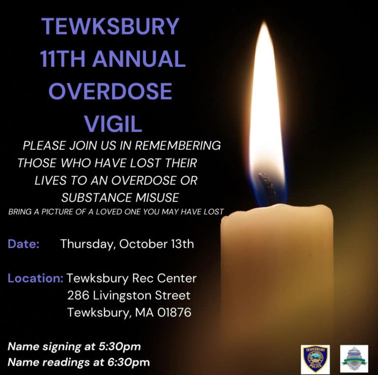 Front Line Initiative and Tewksbury Police Invite Community to 11th-Annual Tewksbury Overdose Vigil